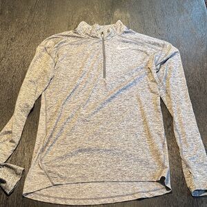 Nike Heather Gray Quarter-Zip Top
